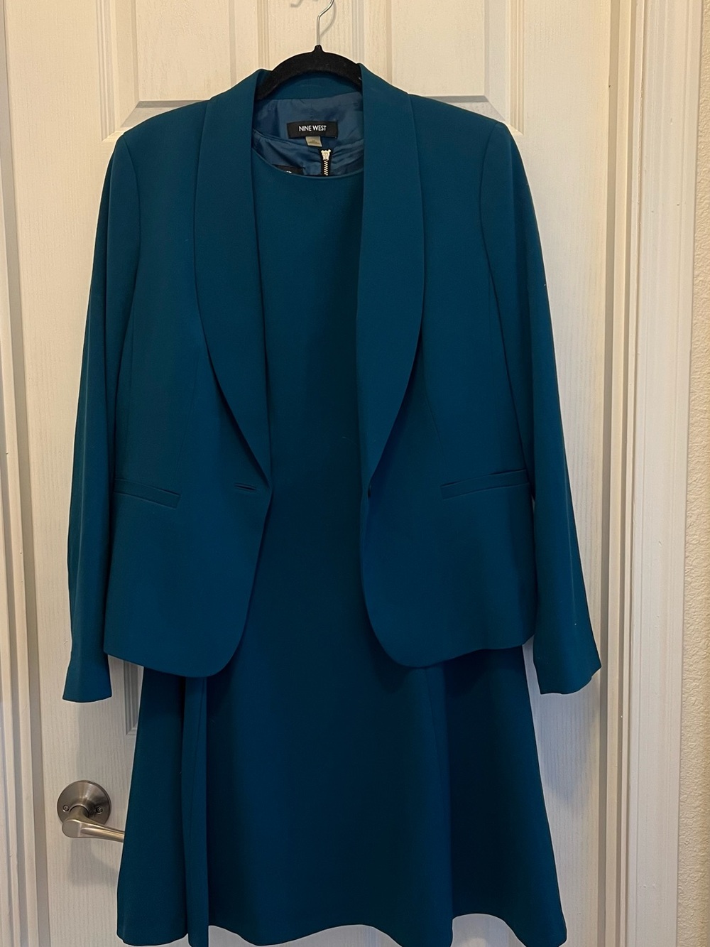 Nine West Teal Two-Piece Dress & Blazer